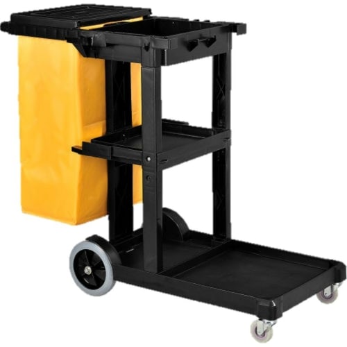 Better Brush Janitor Cart, Black